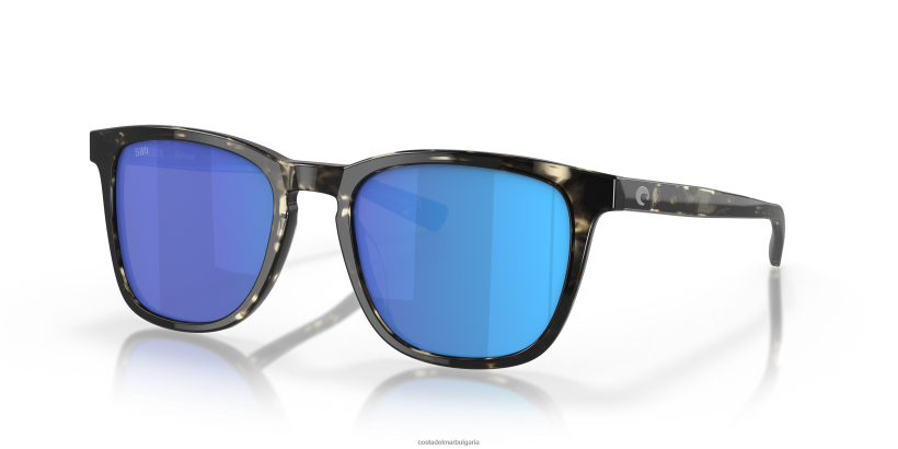 Costa Del Mar Съливан мъже лъскаво черно водорасло слънчеви очила 4L80HX20