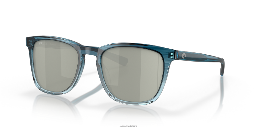 Costa Del Mar Съливан мъже блестящо наситено синьо-зелено избледняване слънчеви очила 4L80HX21