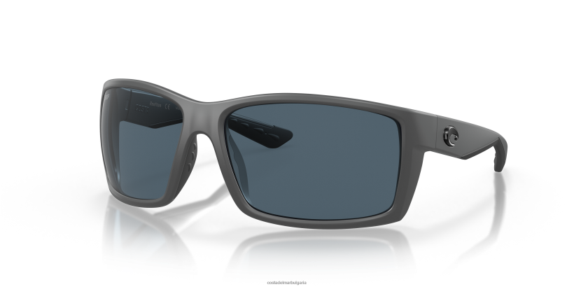 Costa Del Mar рифтън мъже матово сиво слънчеви очила 4L80HX147