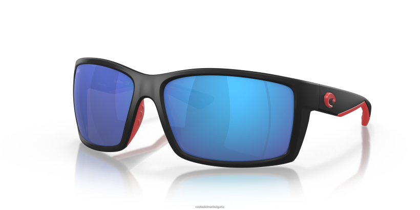 Costa Del Mar рифтън мъже расово черно слънчеви очила 4L80HX149