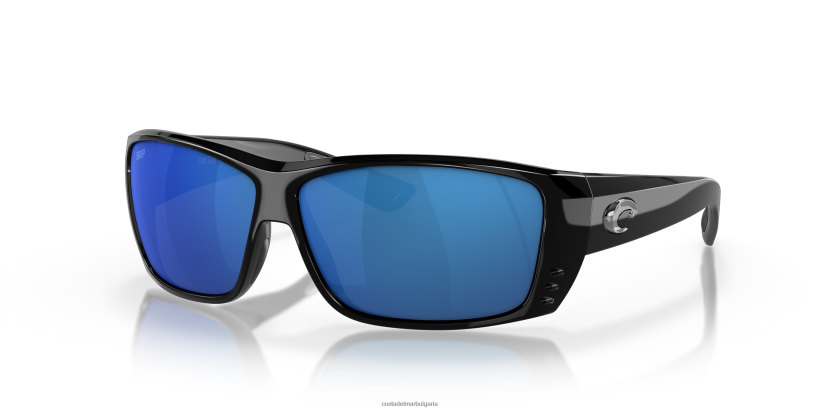 Costa Del Mar котка кей мъже лъскаво черно слънчеви очила 4L80HX172