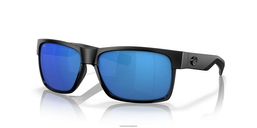 Costa Del Mar полумесец мъже лъскаво черно слънчеви очила 4L80HX183