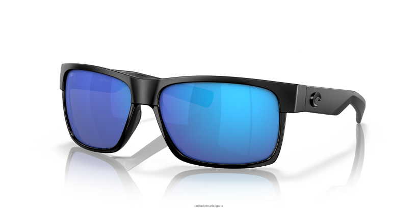 Costa Del Mar полумесец мъже лъскаво черно слънчеви очила 4L80HX184